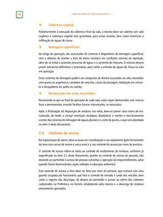 Manual de Operação de Aterro sanitário em valas da CETESB PDF