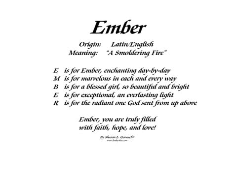 Meaning Of Ember Lindseyboo