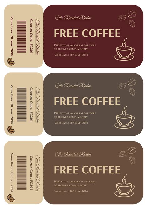 Free Coffee Coupon Template - Word | Google Docs - Highfile