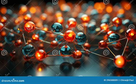 Atoms And Molecules Model Of Atoms Science Background Stock Image Image Of Research Sphere