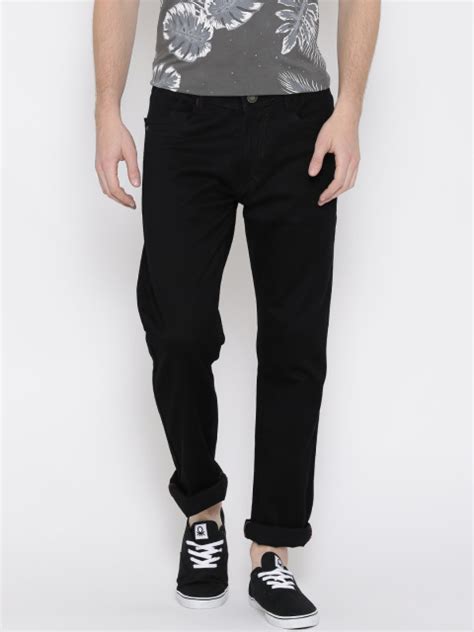 Buy Rodamo Black Slim Fit Mid Rise Jogger Jeans For Men Online