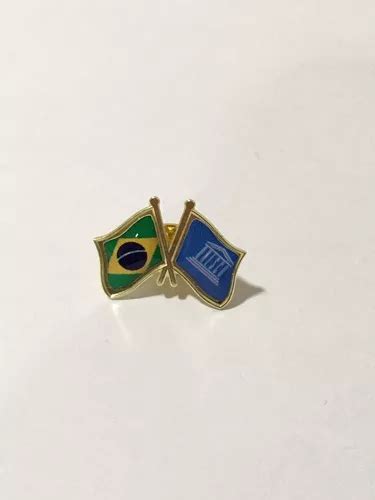 Pins Da Bandeira Do Brasil X Unesco