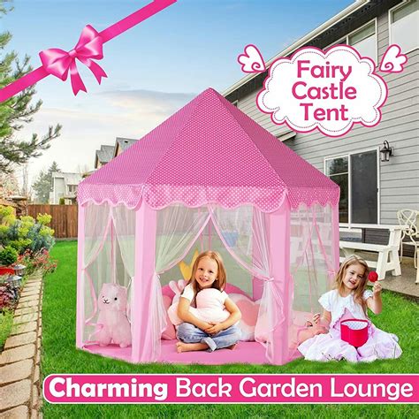 Play Tents for Girls, Kids Play Tent with LED Lights, Large Size 55" x ...