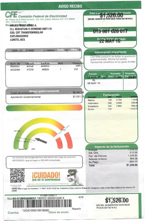 Comprobante De Domicilio Ejemplo