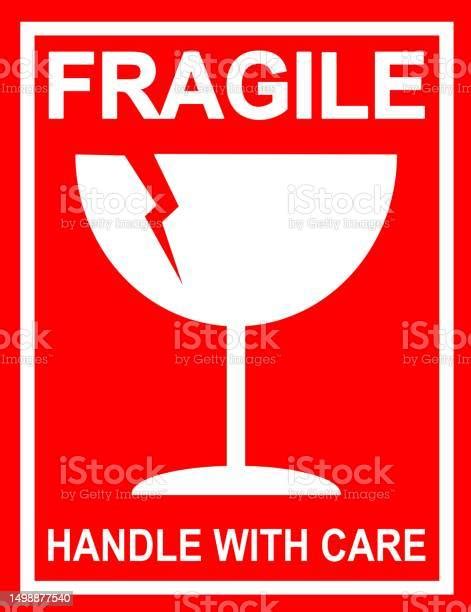 Fragile Handle With Care Sticker Sign For Packaging Stock Illustration Download Image Now Istock