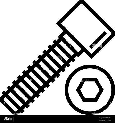 socket head screw line icon vector illustration Stock Vector Image & Art - Alamy