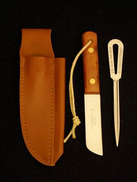 2-Piece Rigging Knife & Marlinspike Kit with Leather Sheath | Knife ...