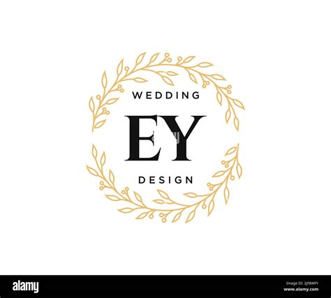 EY Initials letra Boda monograma colección de logotipos mano dibujado