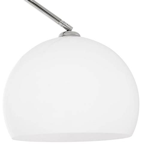 Lampadaire Design Arc Xl Abat Jour Blanc M Tal Chrom Socle Marbre De