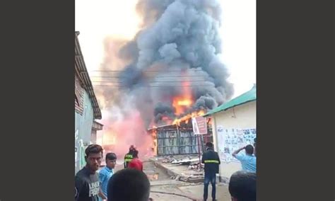 Fire Broke Out In Thanchi Market Over Shops Burnt Down