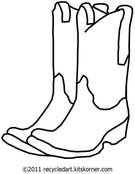 Blank Cowboy Boots Free Embroidery Pattern • kitskorner.com