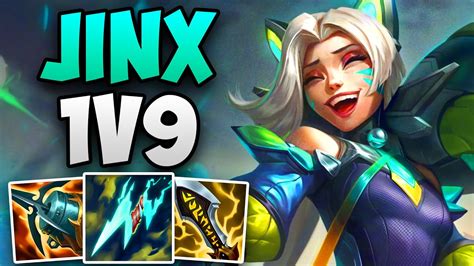 JINX 1V9 CARRY GAMEPLAY IN KOREAN CHALLENGER CHALLENGER JINX ADC