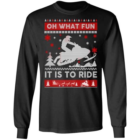 Snowmobile Sweater Christmas Oh What Fun It Is To Ride T Shirts