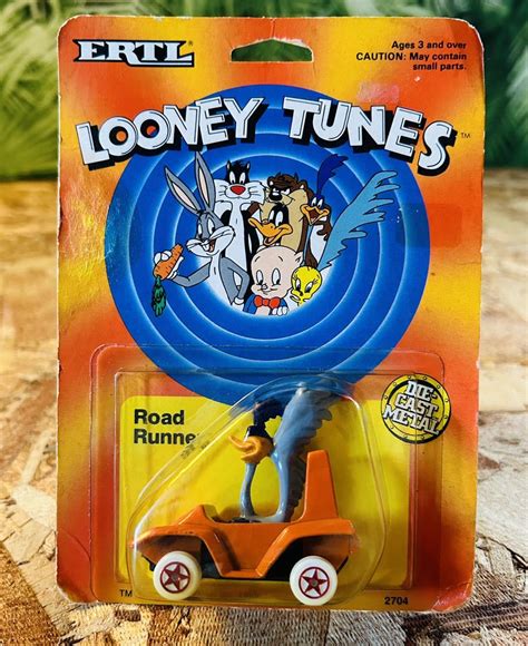 80 Vintage Ertl Looney Tunes Road Runner Die Cast Car ビンテージルーニーチューンズ