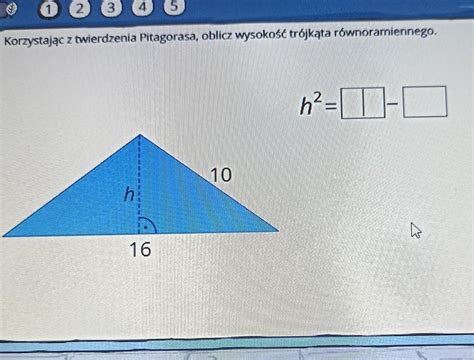 Korzystaj C Z Twierdzenia Pitagorasa Oblicz Wysoko Tr Jk Ta