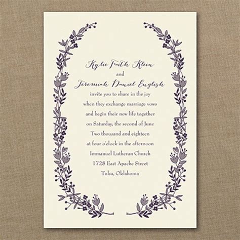 Flowery Frame Ecru Invitation Invitation Suites San Clemente