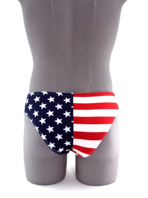 American Flag Bikini Men Swimsuit Etsy