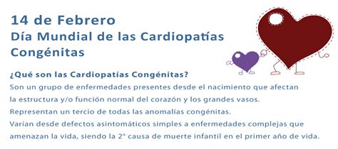 14 De Febrero “día Mundial De Las Cardiopatías Congénitas” Fm Del