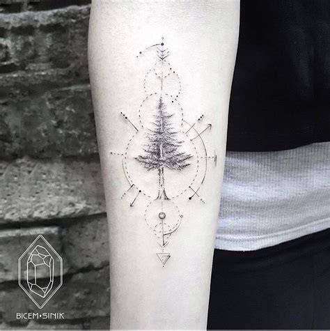 Pine Tree Tattoo Inspirational Tattoos Pine Tattoo Geometric Tattoo