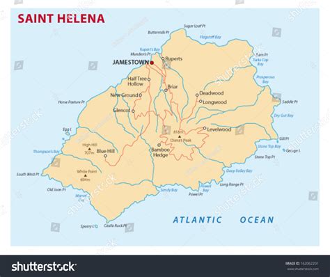 saint helena map - Royalty Free Stock Vector 162062201 - Avopix.com