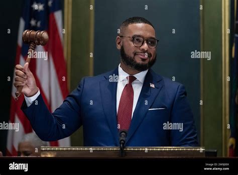 Democratic Lt Gov Austin Davis During His Inauguration As