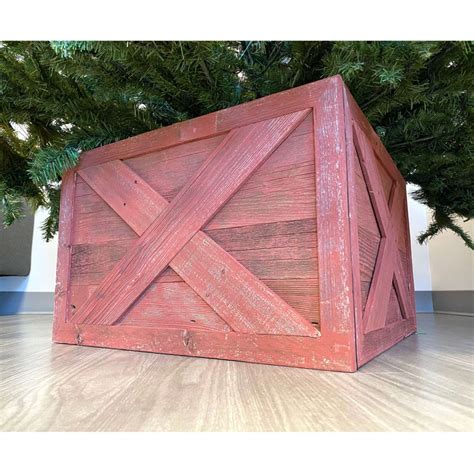 Rustic Farmhouse Small Deluxe Reclaimed Wooden Christmas Tree Box