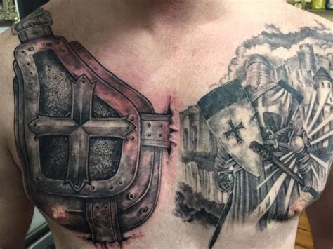 Knights Templar Sleeve Tattoo