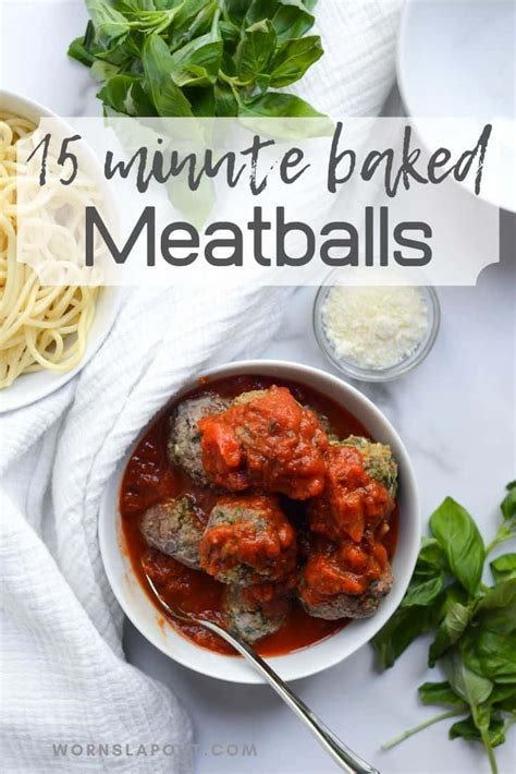 Baked Italian Meatballs with Sneaky Spinach | Worn Slap Out