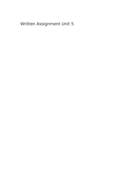 Written Assignment Unit 5 Bus 1101 Writtenassignmentunit 7 Bus 1101