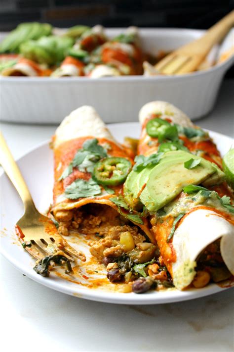 Black Bean Tofu Scramble Vegan Enchiladas This Savory Vegan Healthy