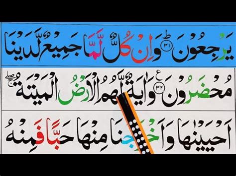 Part 7 Learn Surah Yasin Word By Word Verse 30 35 Surah Yaseen