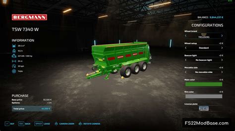 Bergmann Tsw 7340s Farming Simulator 22 Mod Ls22 Mod Fs22 Mod