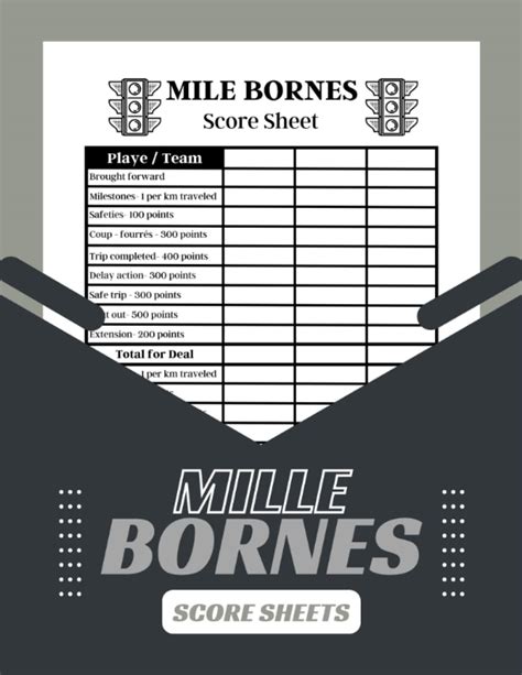 Buy Mile Bornes The French Auto Race Card Game Score Sheets Score