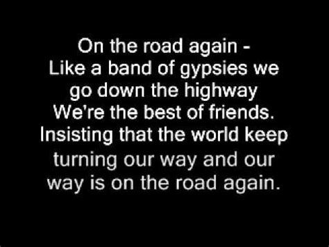 Sadie Carr Headline: Willie Nelson On The Road Again Lyrics Youtube