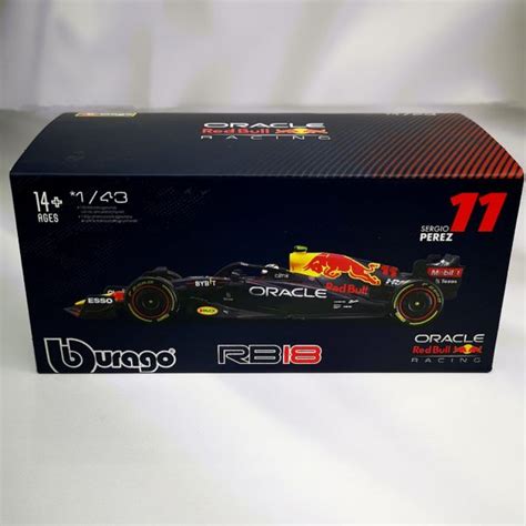 Redbull Rb Checo Perez Caja Acrilica Burago Llavero