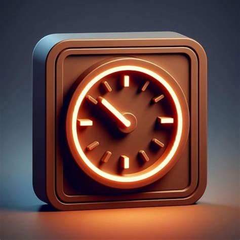 Premium Vector Neon Analog Clock Icon Outline Editable Stroke