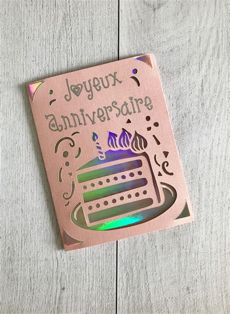 Diy Carte Pour Un Anniversaire Cricut Joy Modele Carte Anniversaire