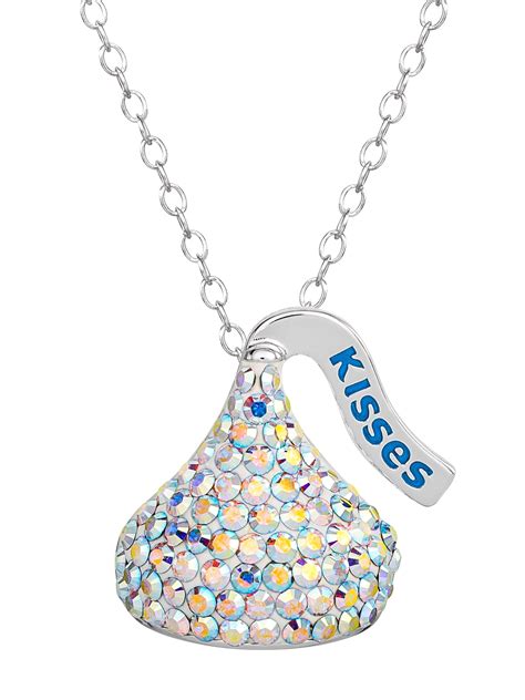 Hersheys Kisses Birthstone Sterling Silver Swarovski Crystal Pendant