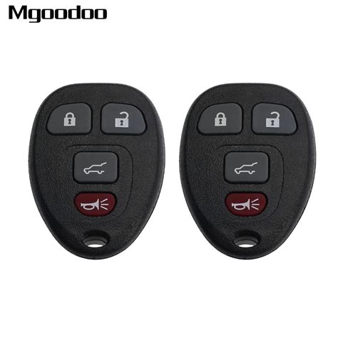 2Pcs 4 Buttons Remote Control Key Fob Shell Replacement Keyless Entry