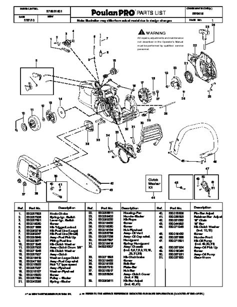 Poulan Chainsaw Fuel Line Schematic