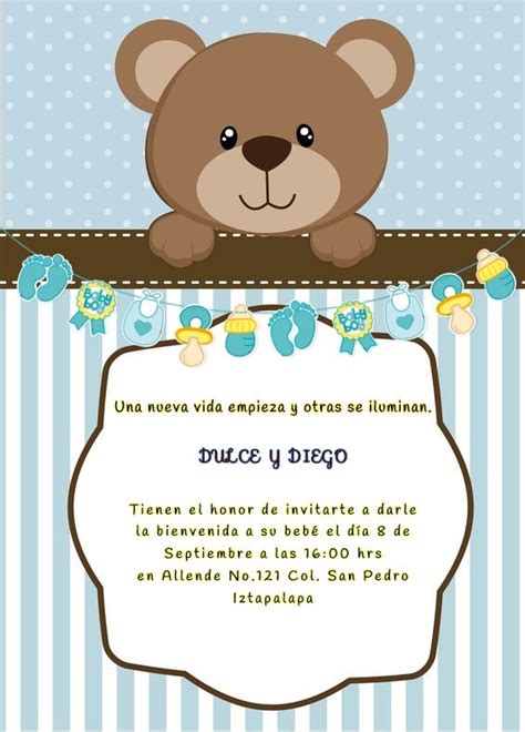 Invitaciones De Ositos Para Baby Shower