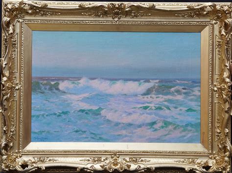 Julius Olsson - Sunlit Surf - Cornish Seascape - British Newlyn School art marine oil painting ...