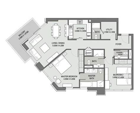 Bellevue Towers Floor Plan | Dubai Properties