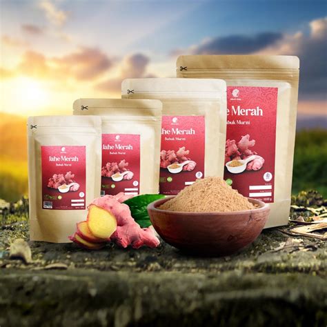 Jual Jahe Merah Bubuk Super Pedas 100 Murni Gingerol Herbal Tanpa