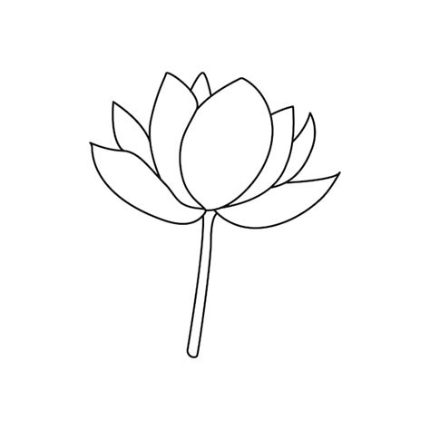 Premium Vector One Continuous Line Drawing Of Beauty Fresh Lotus