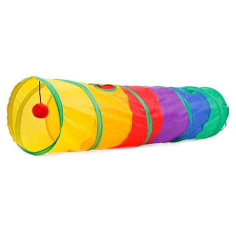 Tunnel Arc En Ciel Pliable Pour Chat Trous Jouet Pour Chaton Lapin