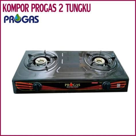 Jual KOMPOR GAS PROGAS 2 TUNGKU PG 269 C TEFLON Shopee Indonesia