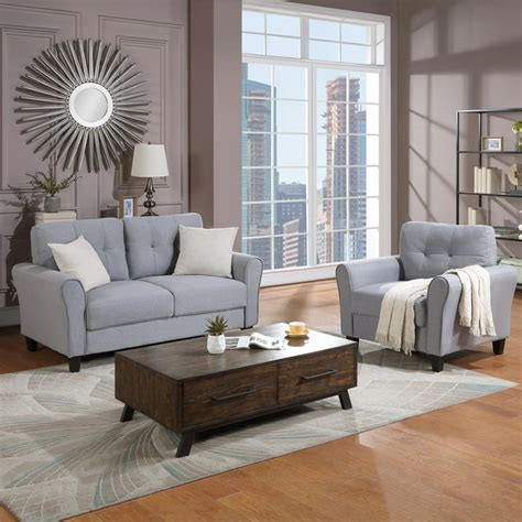 Light Grey Fabric Sofa Set | Cabinets Matttroy