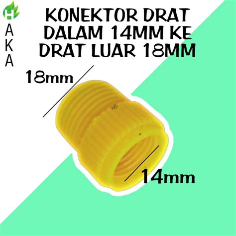 Jual Konektor Drat Dalam Mm Ke Drat Luar Mm Konektor Stik Sprayer