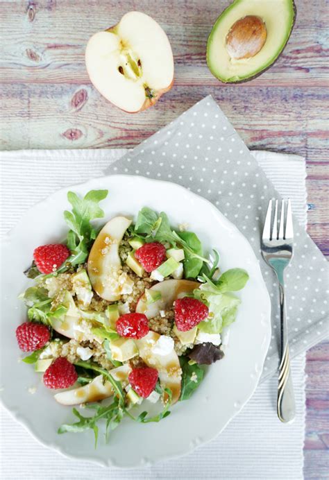 Fruchtiger Quinoa Salat Mit Himbeeren